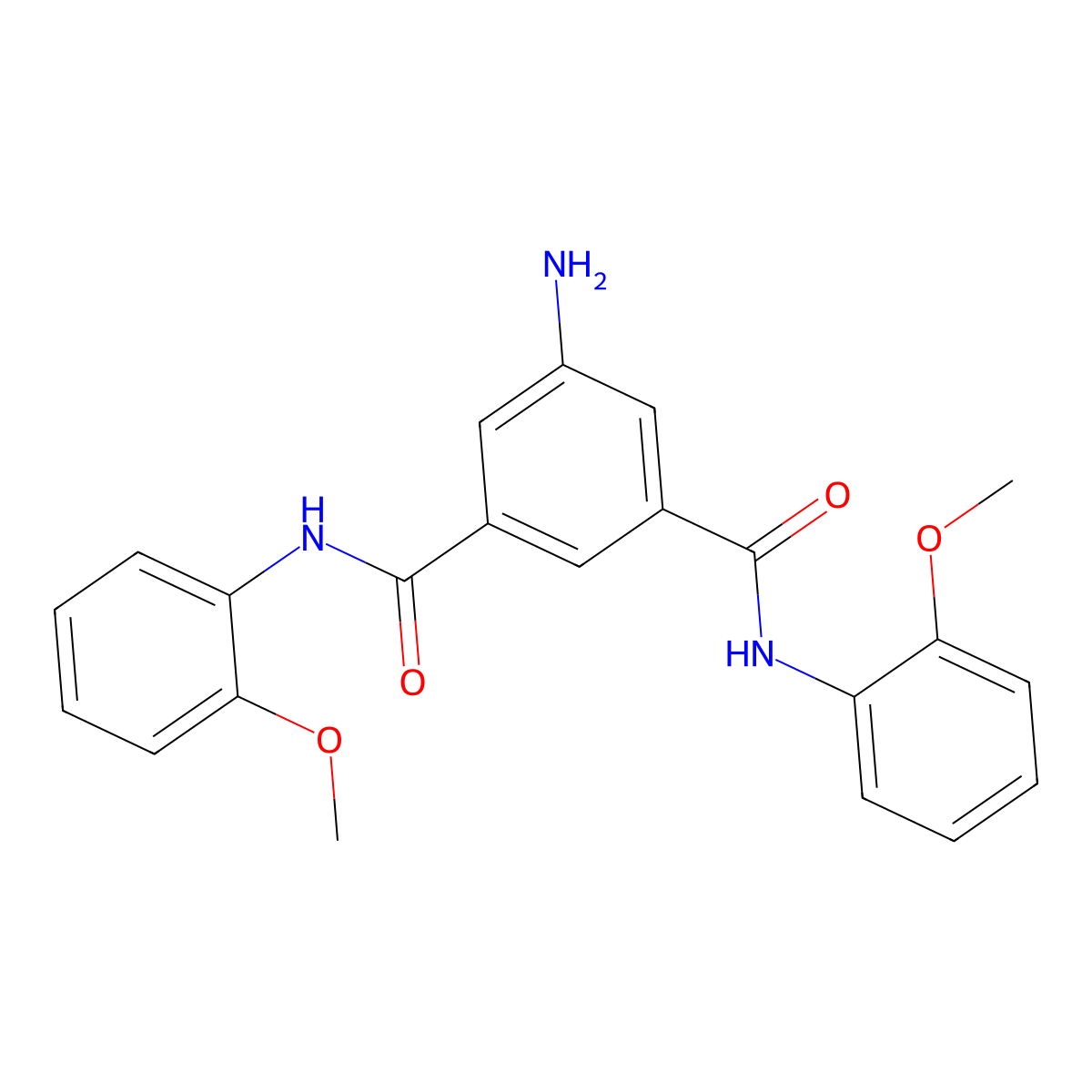 5-amino-N~1~,N~3~-bis(2-methoxyphenyl)isophthalamide molecular structure, CAS 330836-77-6