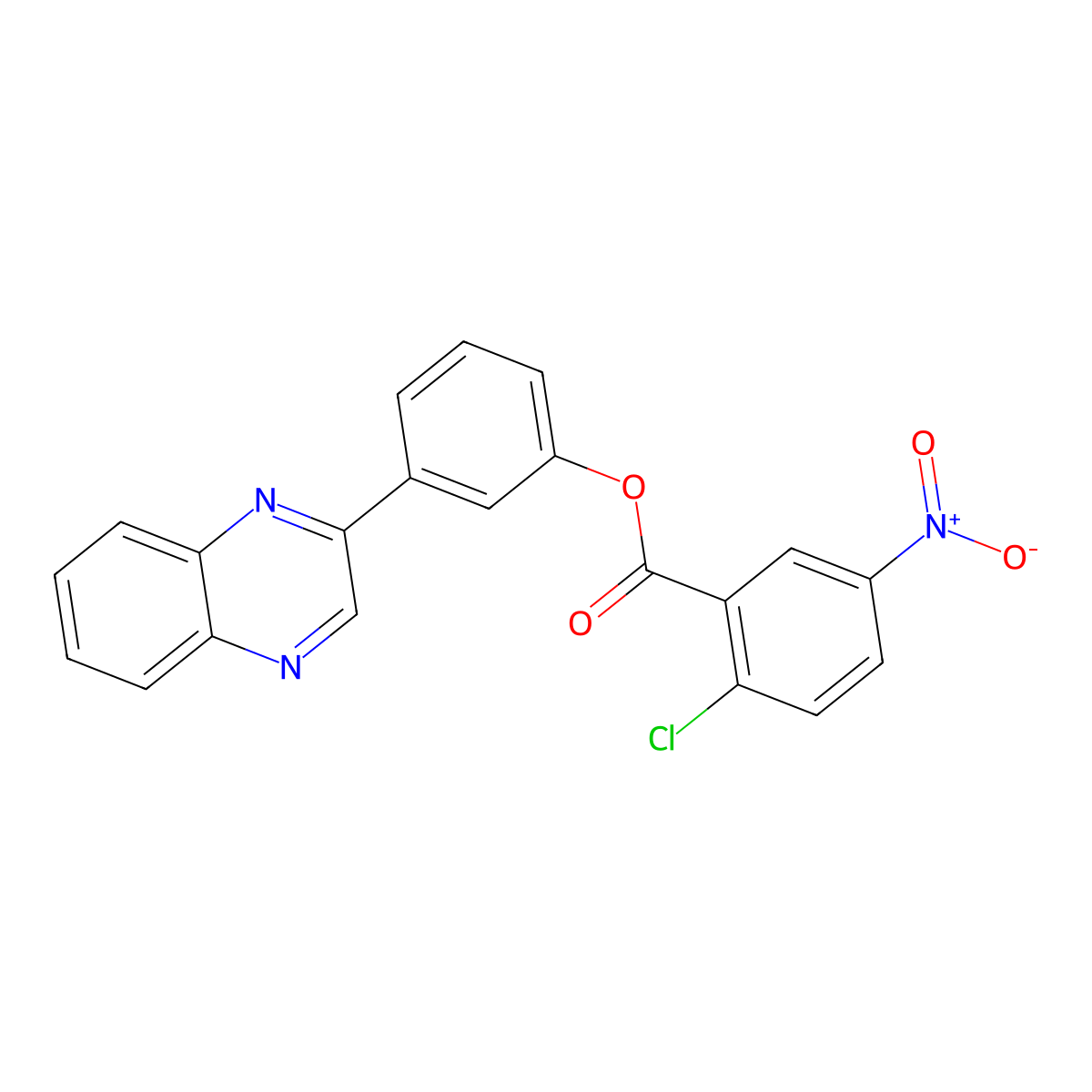 (3-Quinoxalin-2-ylphenyl) 2-chloro-5-nitrobenzoate molecular structure, CAS 330836-89-0