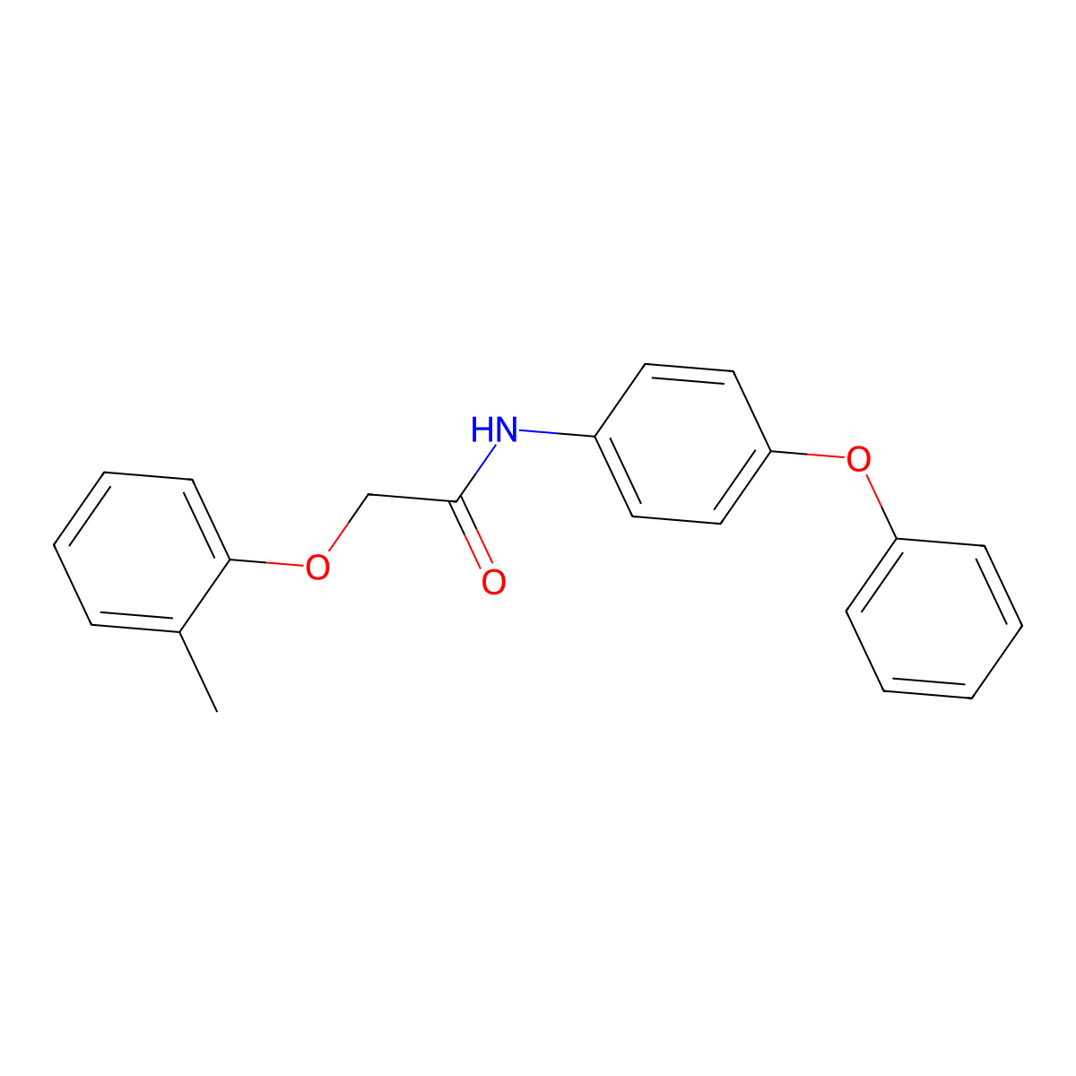 2-(2-methylphenoxy)-N-(4-phenoxyphenyl)acetamide molecular structure, CAS 330837-99-5