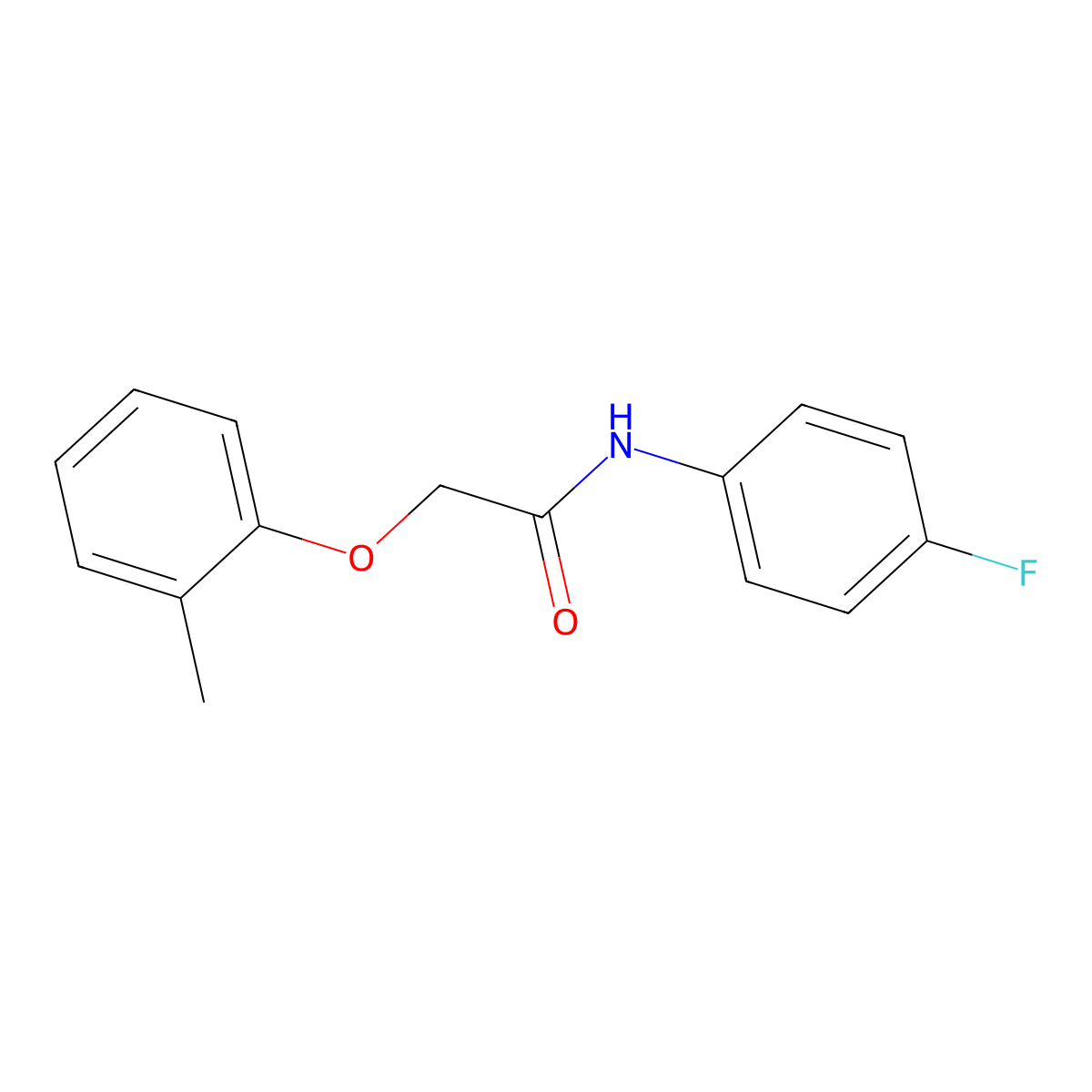 N-(4-fluorophenyl)-2-(2-methylphenoxy)acetamide molecular structure, CAS 330838-00-1