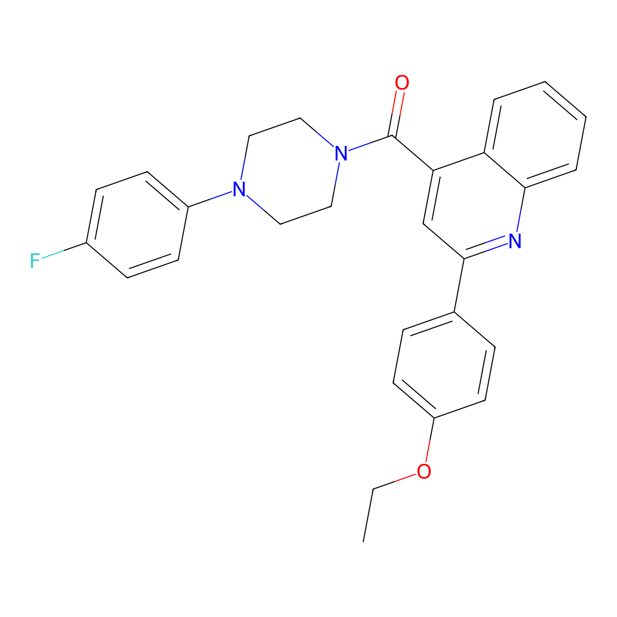 [2-(4-Ethoxyphenyl)quinolin-4-yl]-[4-(4-fluorophenyl)piperazin-1-yl]methanone molecular structure, CAS 330852-12-5