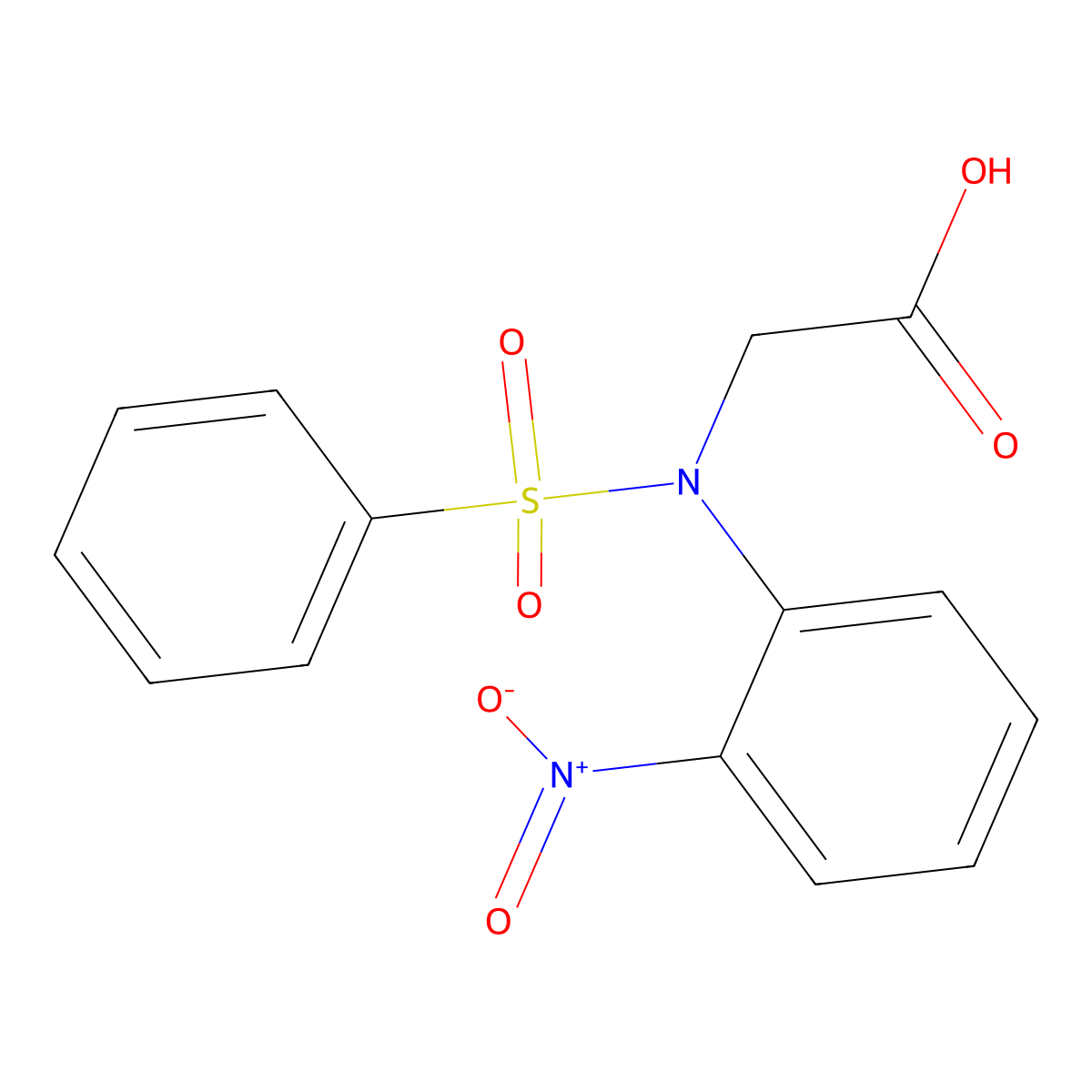 N-(2-nitrophenyl)-N-(phenylsulfonyl)glycine molecular structure, CAS 330858-55-4