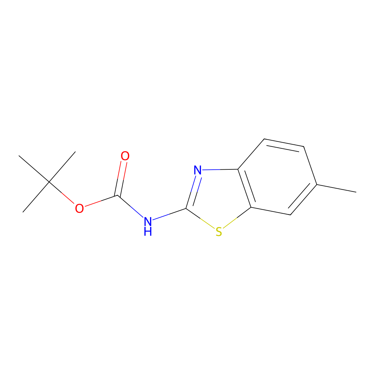 Tert-butyl (6-methylbenzo[d]thiazol-2-yl)carbamate molecular structure, CAS 330858-74-7