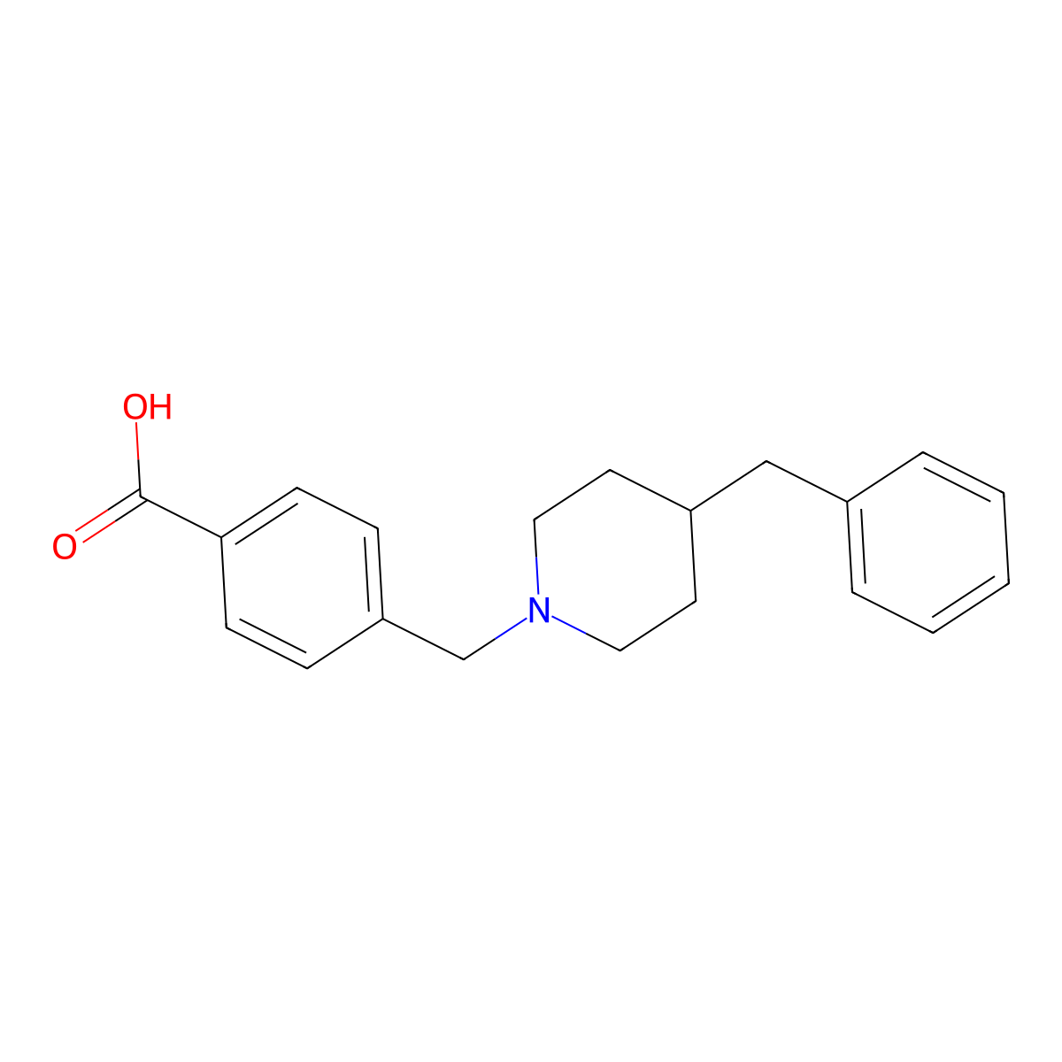 4-[(4-Benzylpiperidin-1-yl)methyl]benzoic acid molecular structure, CAS 330859-35-3