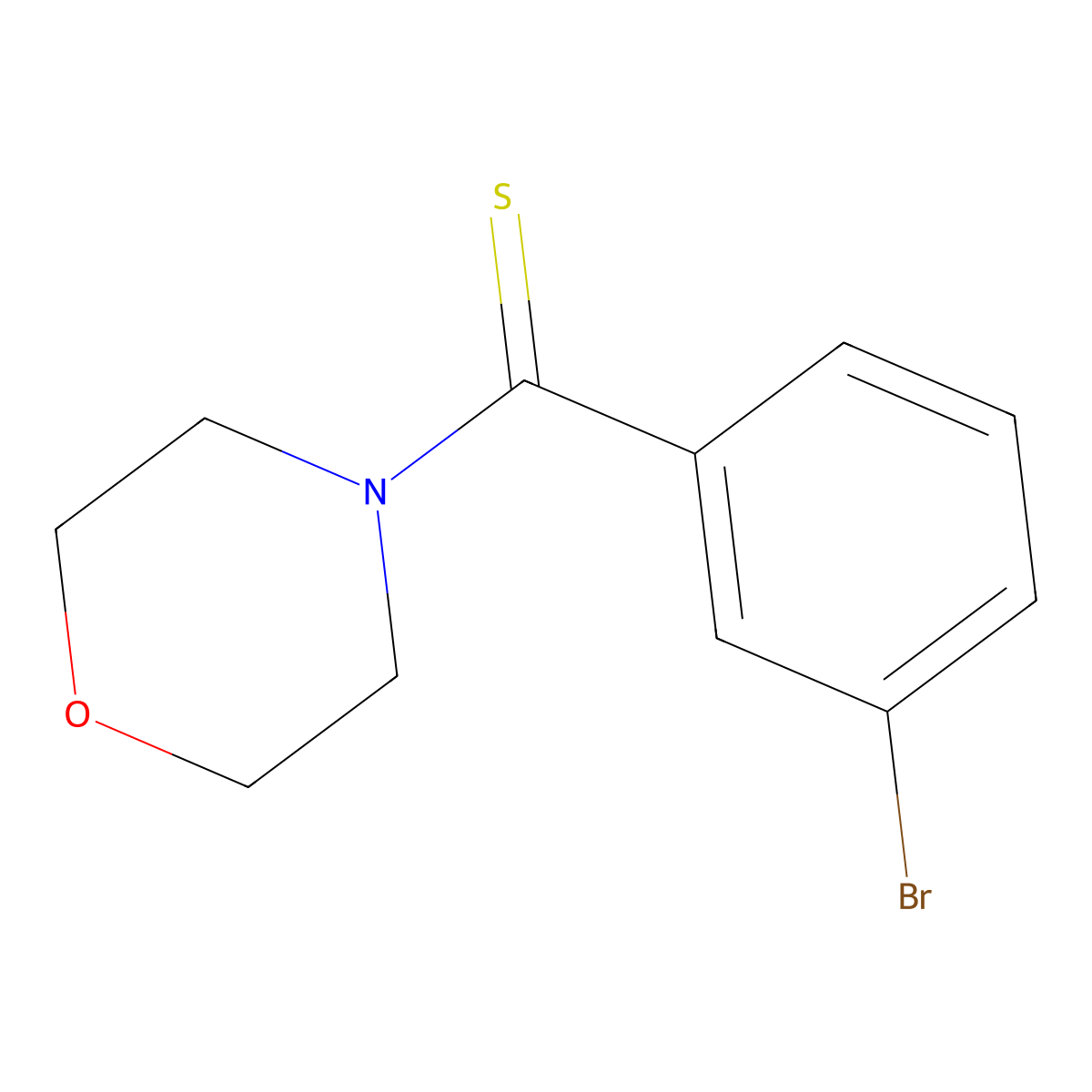 4-(3-Bromobenzenecarbothioyl)morpholine molecular structure, CAS 330860-11-2