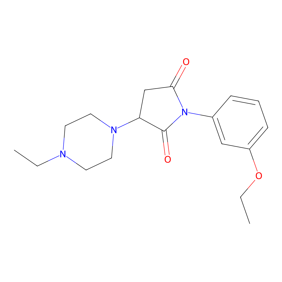 1-(3-Ethoxyphenyl)-3-(4-ethylpiperazin-1-yl)pyrrolidine-2,5-dione molecular structure, CAS 330865-43-5
