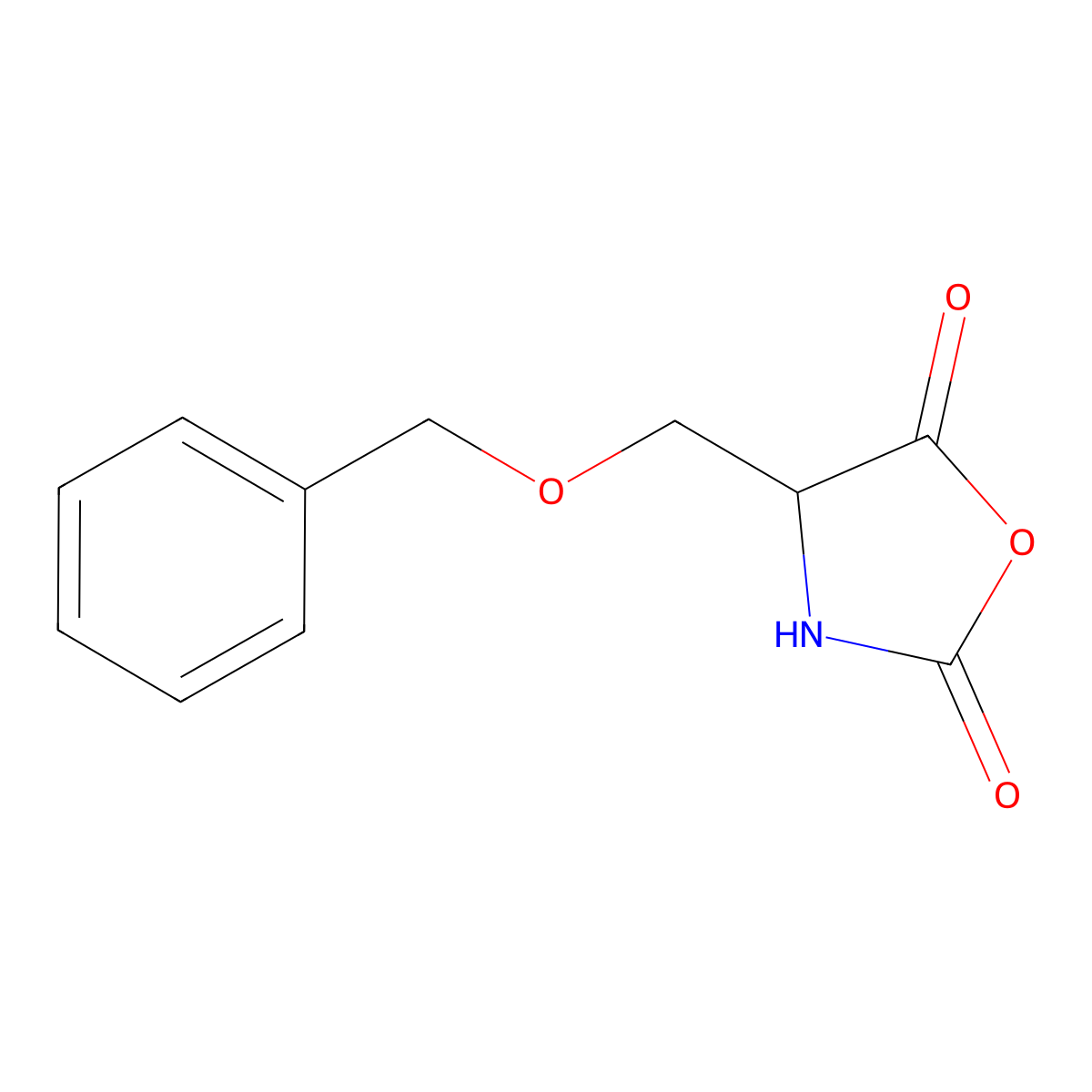 (4S)-4-[(Benzyloxy)methyl]-1,3-oxazolidine-2,5-dione molecular structure, CAS 3309-57-7