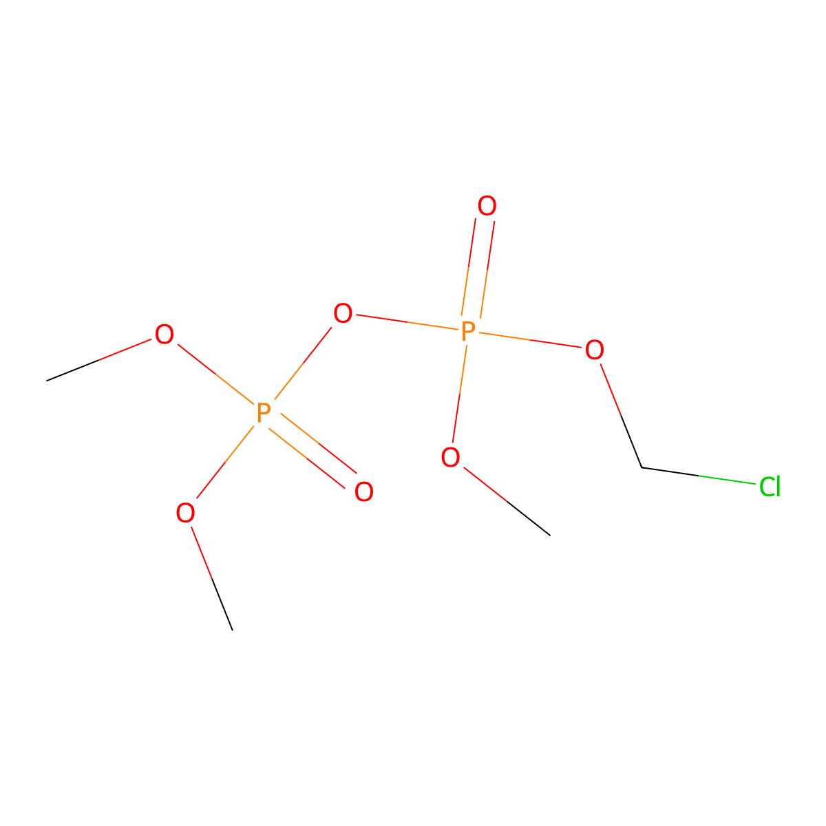 Chloromethyl trimethyl diphosphate molecular structure, CAS 3309-75-9