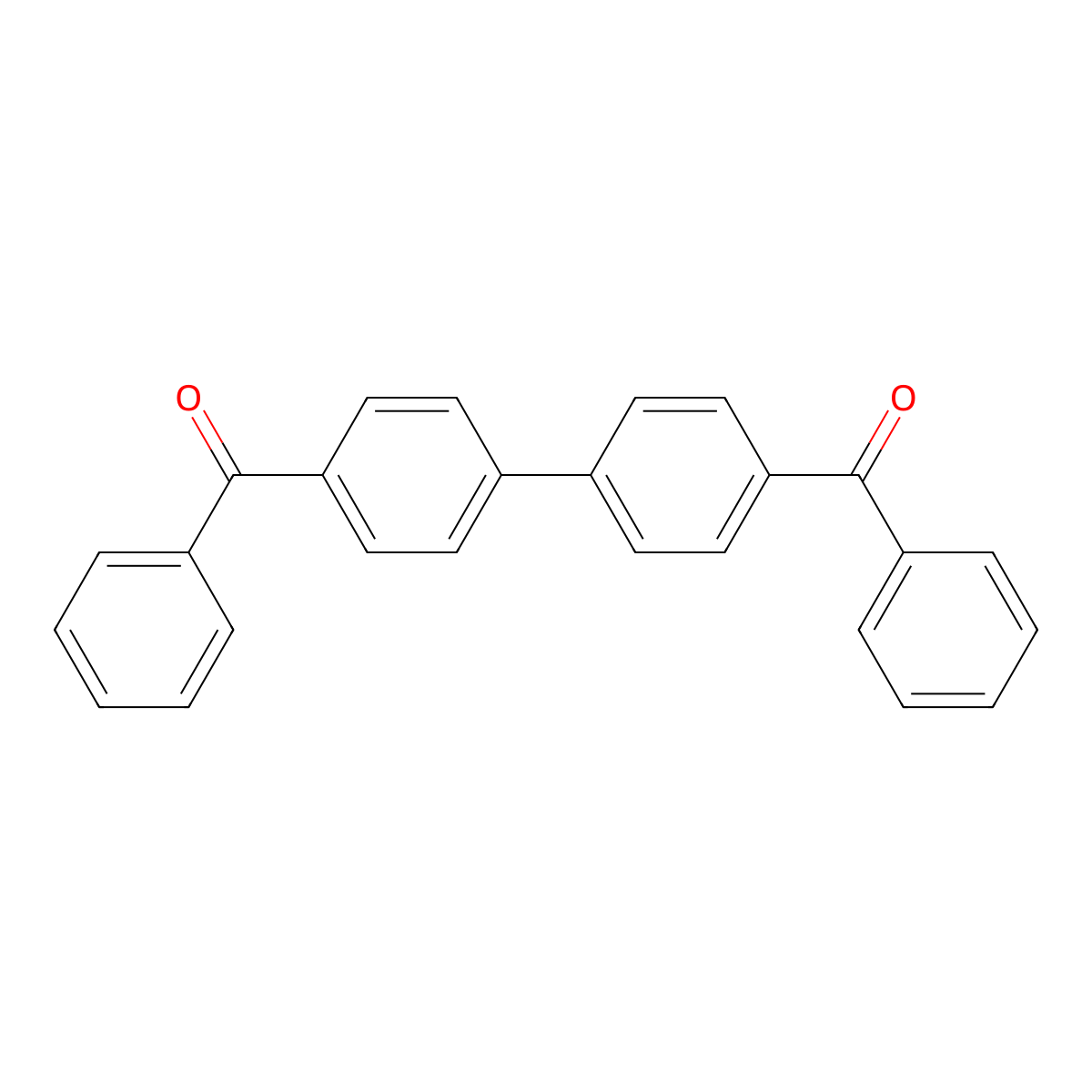 [4-(4-Benzoylphenyl)phenyl](phenyl)methanone molecular structure, CAS 33090-29-8