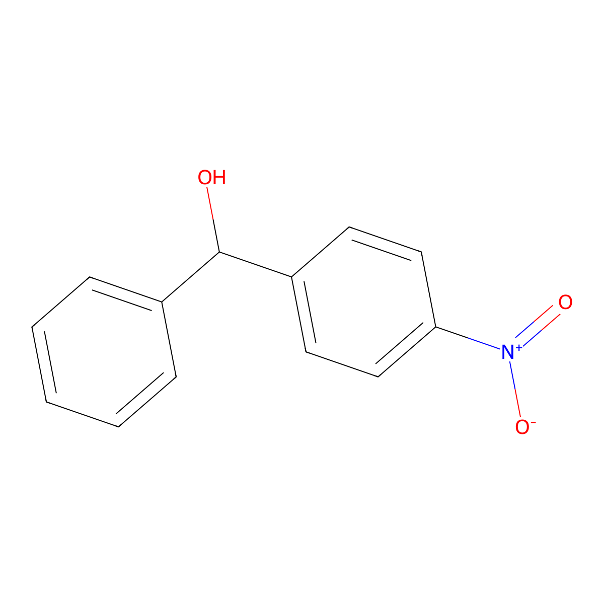 (4-Nitrophenyl)(phenyl)methanol molecular structure, CAS 33091-15-5