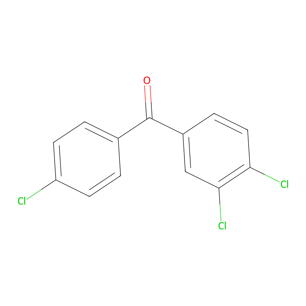 3,4,4'-Trichlorobenzophenone molecular structure, CAS 33093-42-4