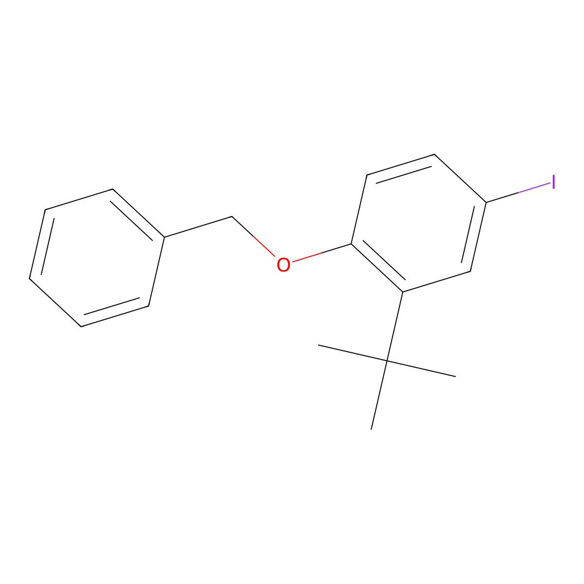 1-(Benzyloxy)-2-(tert-butyl)-4-iodobenzene molecular structure, CAS 330935-35-8