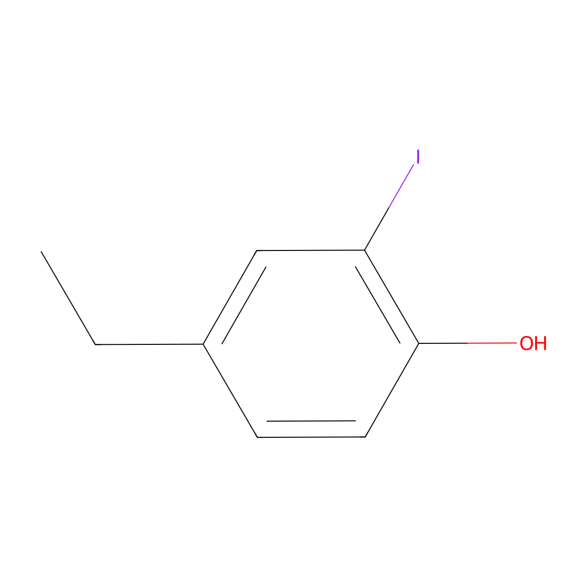 4-Ethyl-2-iodophenol molecular structure, CAS 330935-46-1