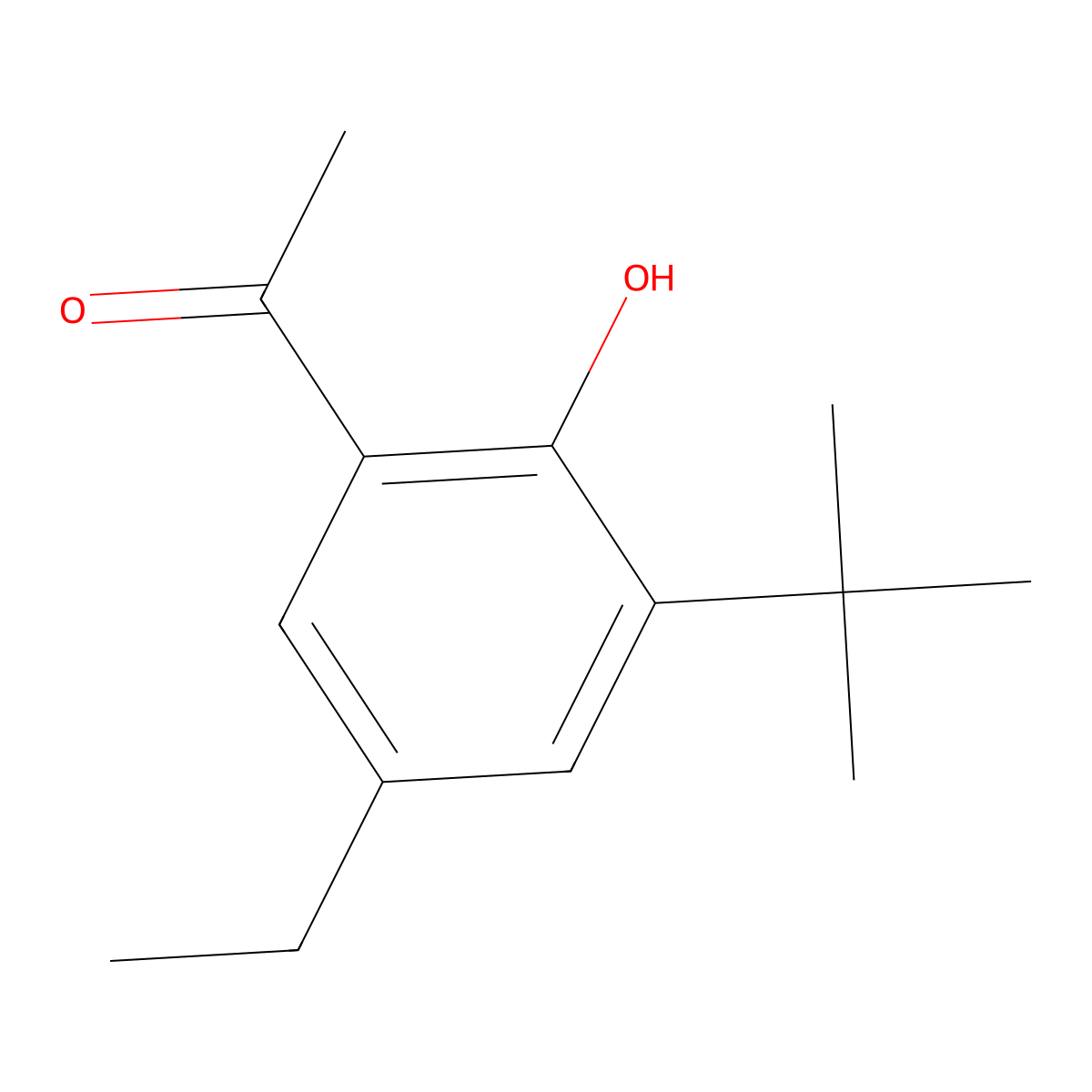 1-(3-Tert-butyl-5-ethyl-2-hydroxyphenyl)ethan-1-one molecular structure, CAS 330935-51-8