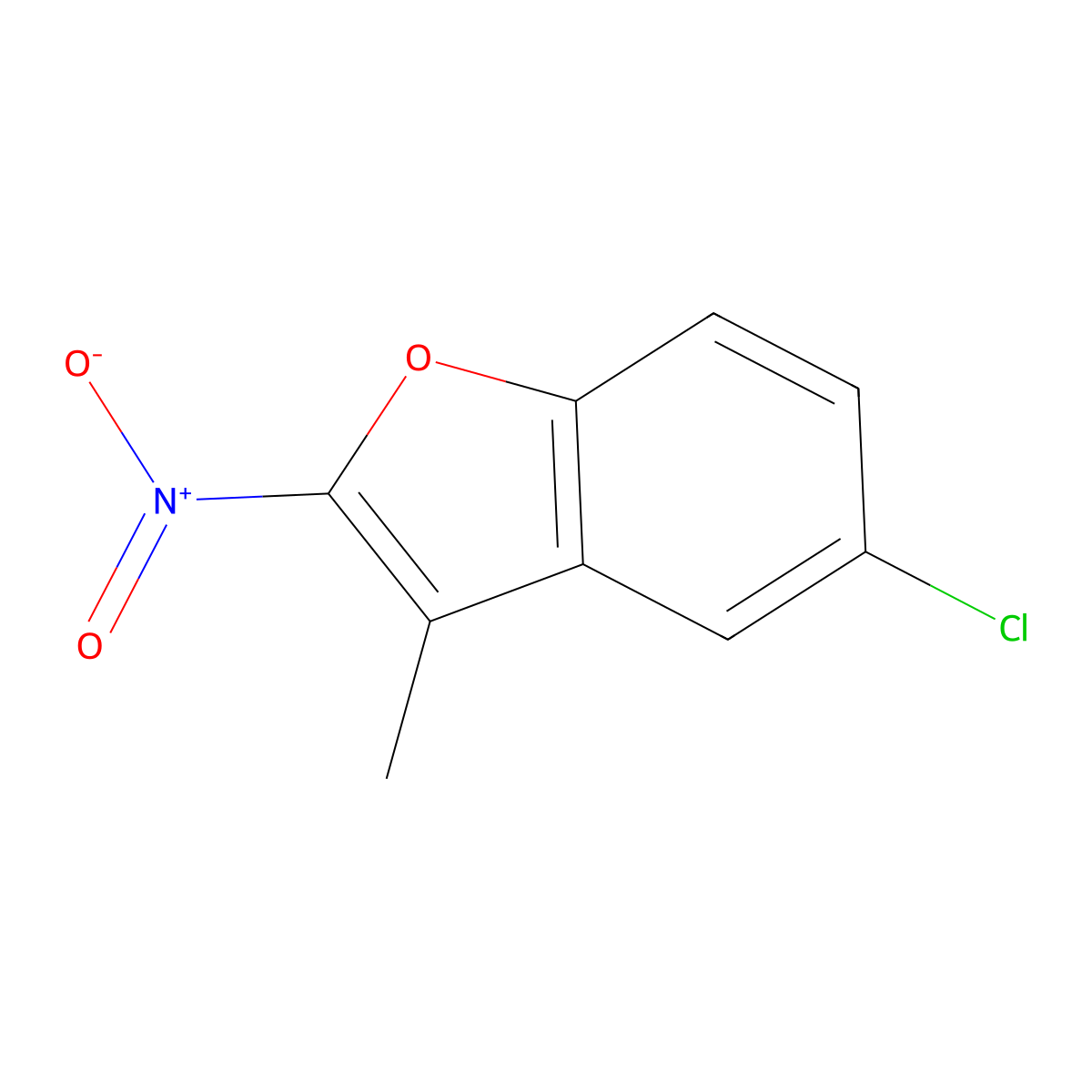 5-Chloro-3-methyl-2-nitrobenzofuran molecular structure, CAS 33094-74-5