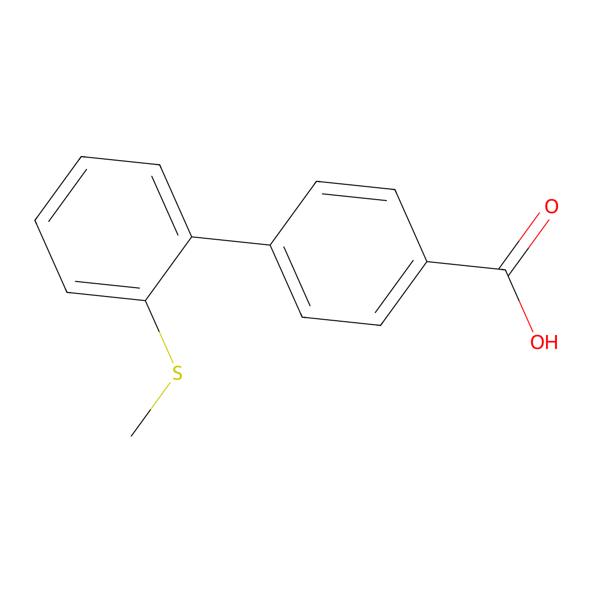 4-(2-Methylthiophenyl)benzoic acid molecular structure, CAS 330942-85-3