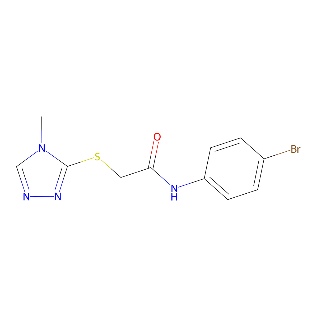 N-(4-Bromophenyl)-2-[(4-methyl-4H-1,2,4-triazol-3-yl)sulfanyl]acetamide molecular structure, CAS 330943-91-4