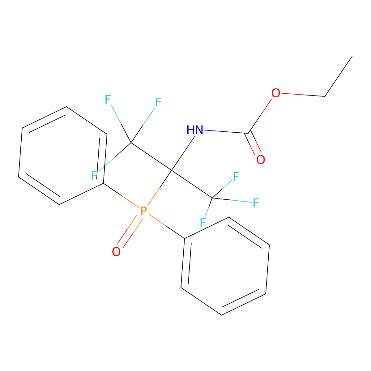 ethyl N-[1-(diphenylphosphoryl)-2,2,2-trifluoro-1-(trifluoromethyl)ethyl]carbamate molecular structure, CAS 330944-01-9