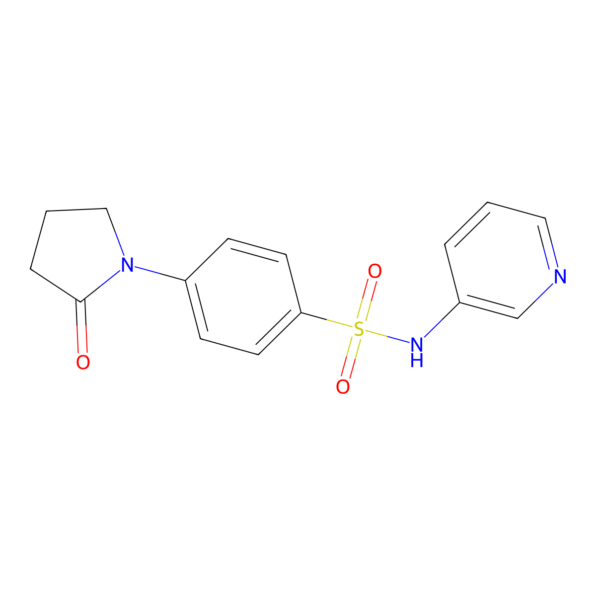 4-(2-oxopyrrolidin-1-yl)-N-pyridin-3-ylbenzenesulfonamide molecular structure, CAS 330946-15-1