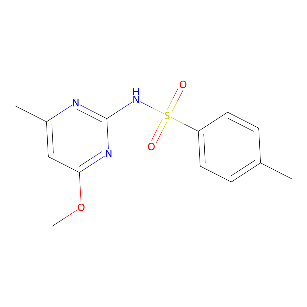N-(4-methoxy-6-methylpyrimidin-2-yl)-4-methylbenzenesulfonamide molecular structure, CAS 330946-56-0