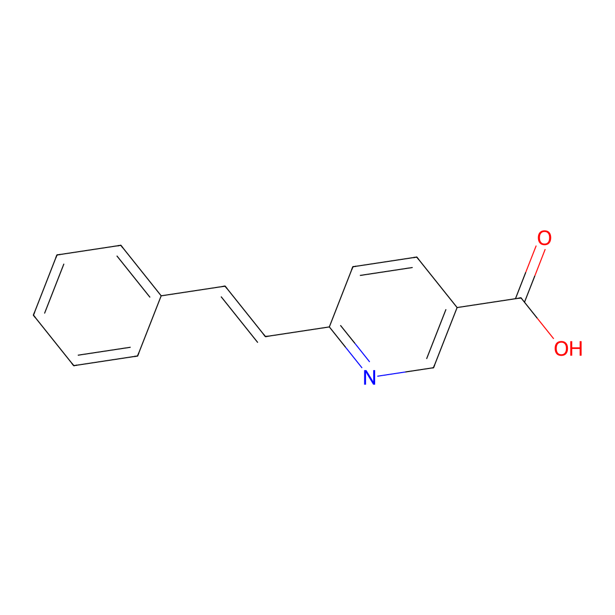 6-(2-Phenylethenyl)pyridine-3-carboxylic acid molecular structure, CAS 330947-89-2