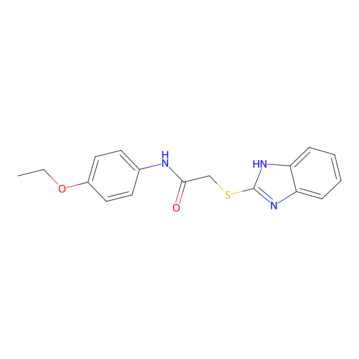 2-(1H-benzimidazol-2-ylsulfanyl)-N-(4-ethoxyphenyl)acetamide molecular structure, CAS 330950-75-9