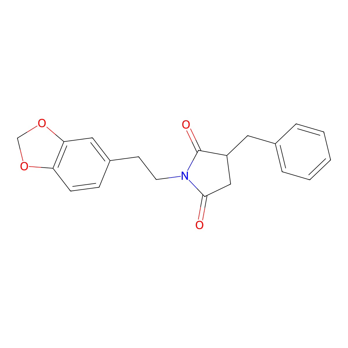 1-[2-(1,3-Benzodioxol-5-yl)ethyl]-3-benzylpyrrolidine-2,5-dione molecular structure, CAS 330951-26-3