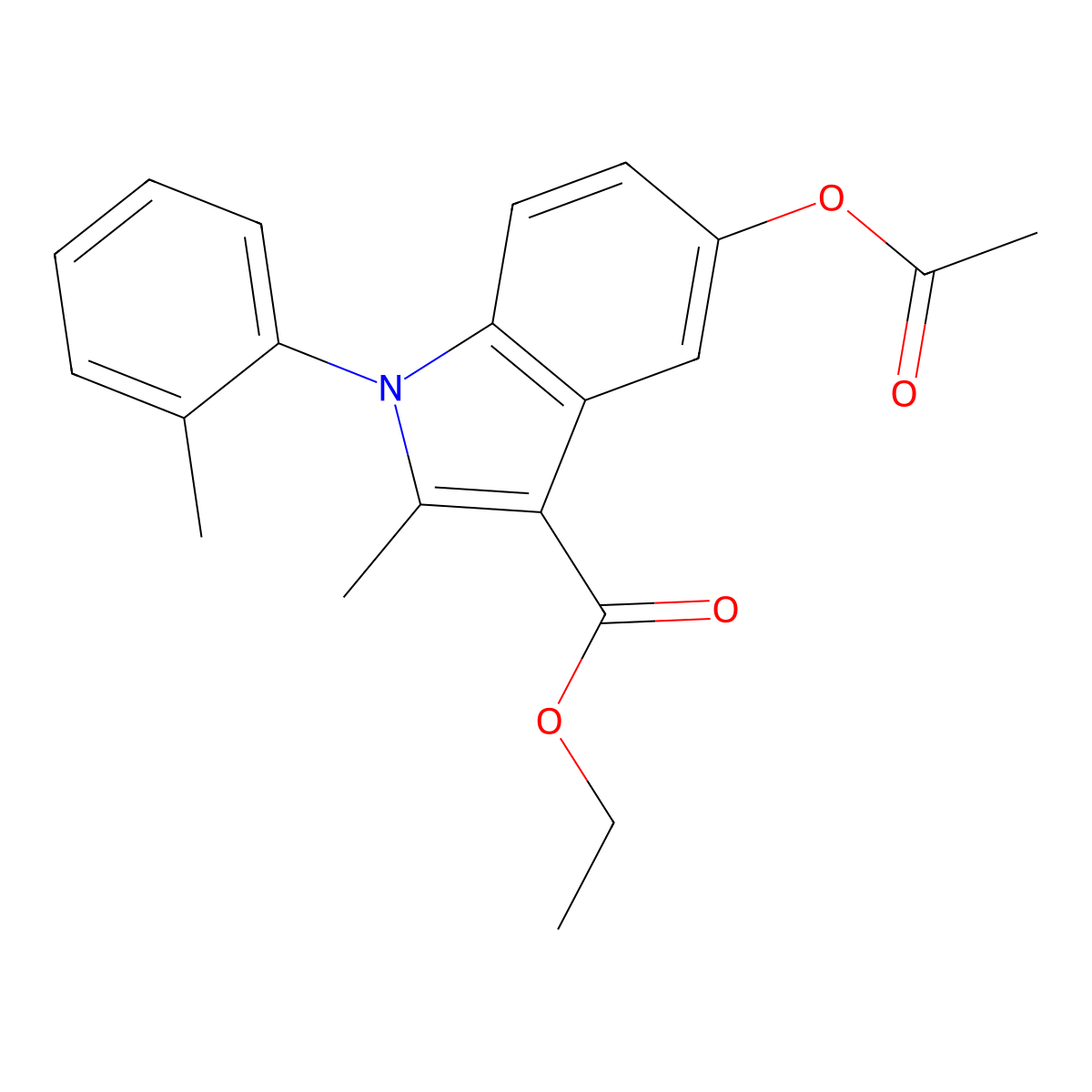 ethyl 5-(acetyloxy)-2-methyl-1-(2-methylphenyl)-1H-indole-3-carboxylate molecular structure, CAS 330952-41-5