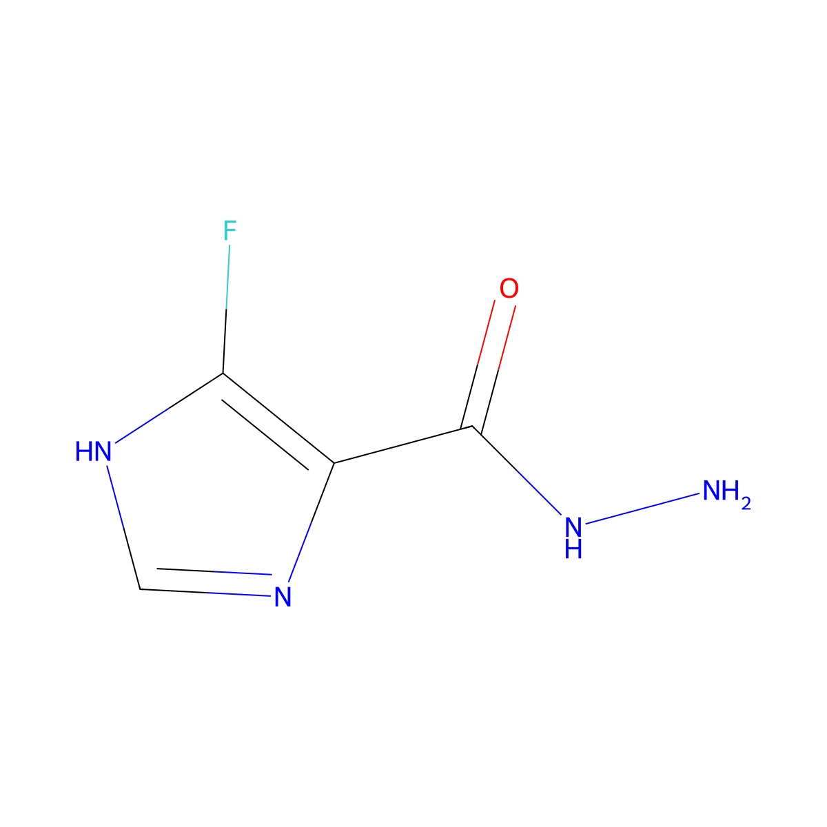 5-fluoro-1H-imidazole-4-carbohydrazide molecular structure, CAS 330953-77-0