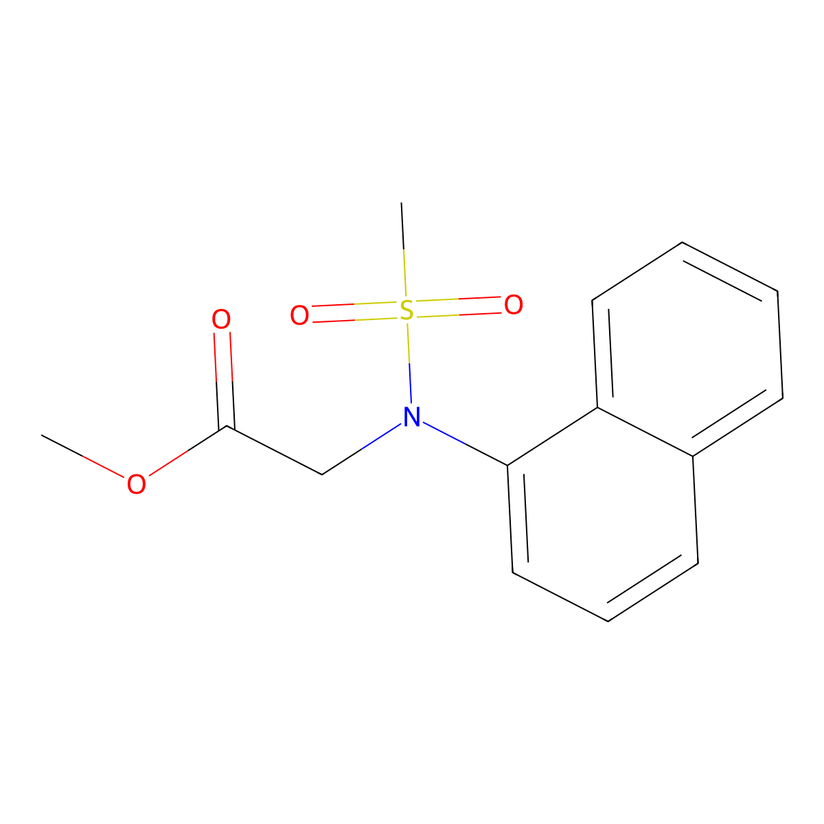 Methyl N-(methylsulfonyl)-N-1-naphthylglycinate molecular structure, CAS 330967-95-8