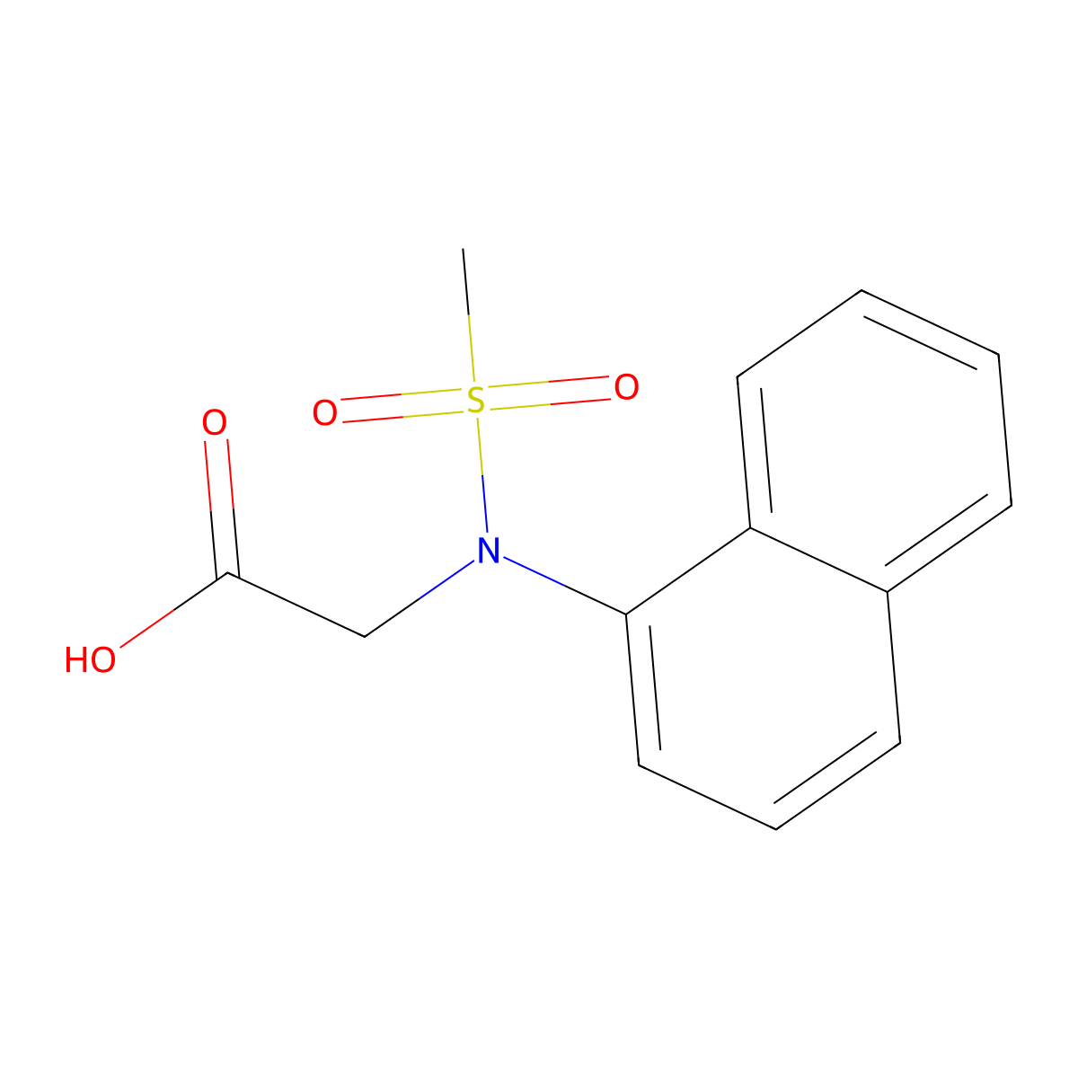 N-(Methylsulfonyl)-N-1-naphthylglycine molecular structure, CAS 330967-96-9