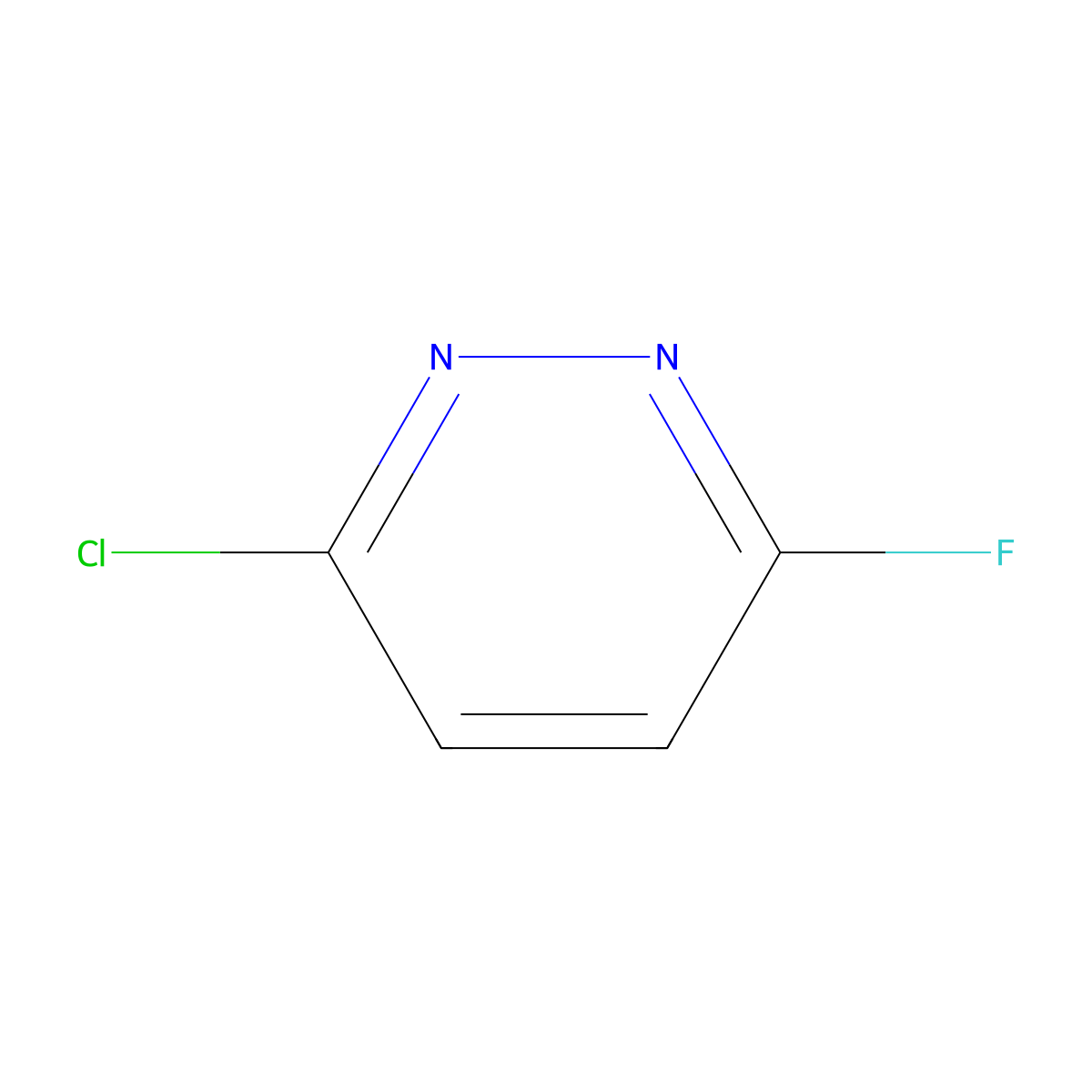 3-Chloro-6-fluoropyridazine molecular structure, CAS 33097-38-0