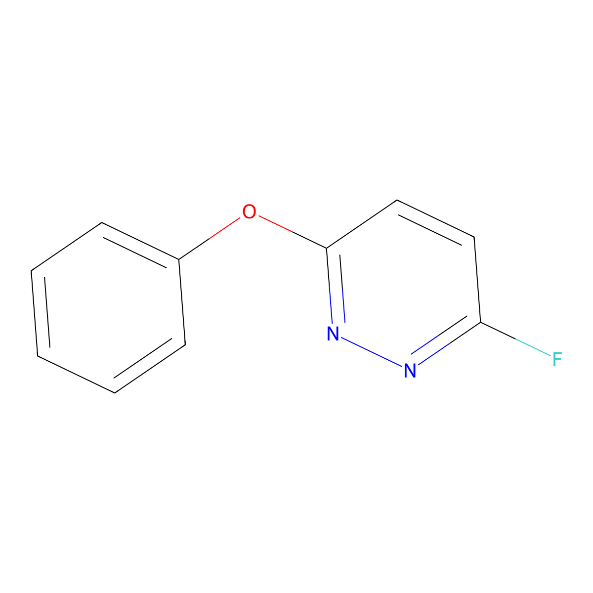 3-Fluoro-6-phenoxypyridazine molecular structure, CAS 33097-40-4