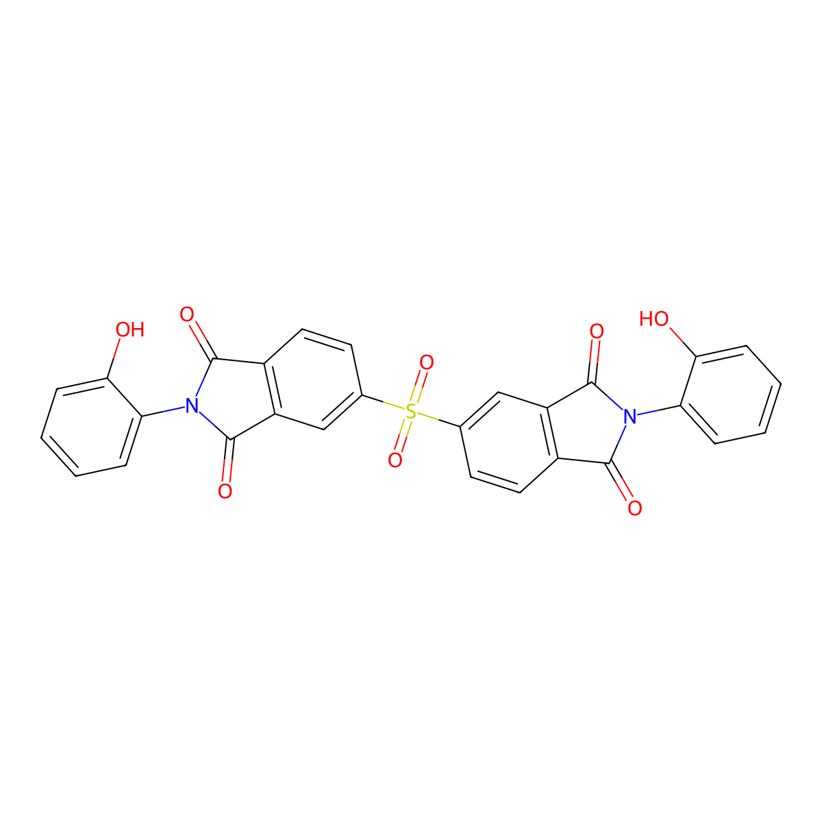 2-(2-Hydroxyphenyl)-5-[2-(2-hydroxyphenyl)-1,3-dioxoisoindol-5-yl]sulfonylisoindole-1,3-dione molecular structure, CAS 330971-41-0