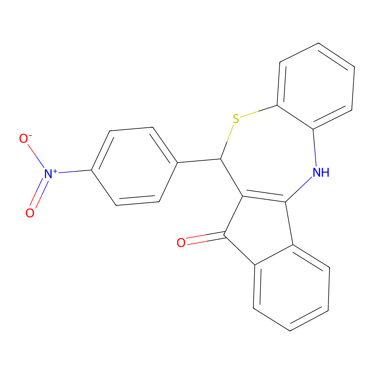 6-(4-nitrophenyl)-6H-benzo[b]indeno[1,2-e][1,4]thiazepin-5-ol molecular structure, CAS 330973-15-4