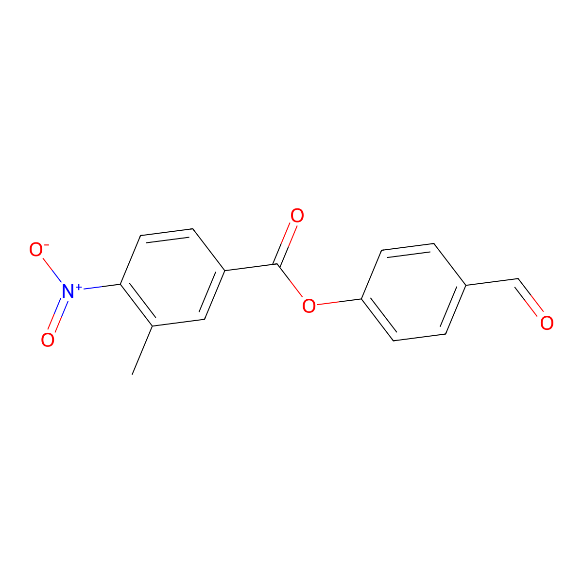 4-Formylphenyl 3-methyl-4-nitrobenzoate molecular structure, CAS 330974-60-2