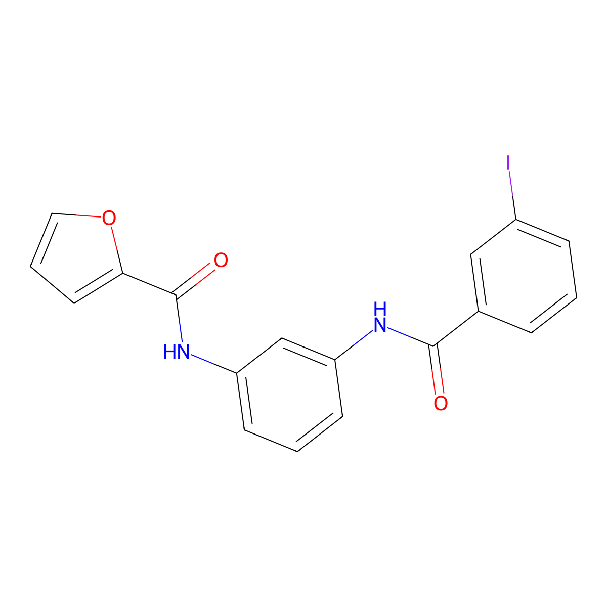 N-{3-[(3-iodobenzoyl)amino]phenyl}-2-furamide molecular structure, CAS 330974-68-0