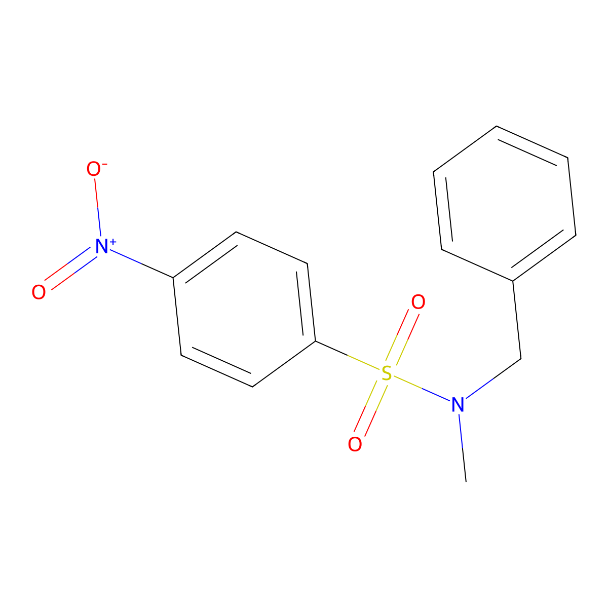 N-benzyl-N-methyl-4-nitrobenzenesulfonamide molecular structure, CAS 330978-95-5