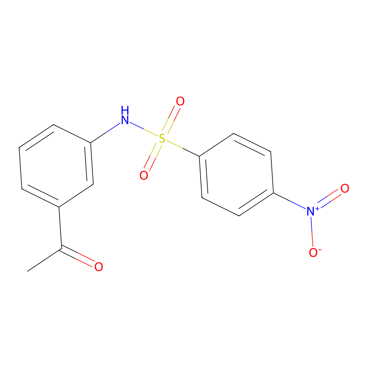 N-(3-acetylphenyl)-4-nitrobenzenesulfonamide molecular structure, CAS 330978-96-6