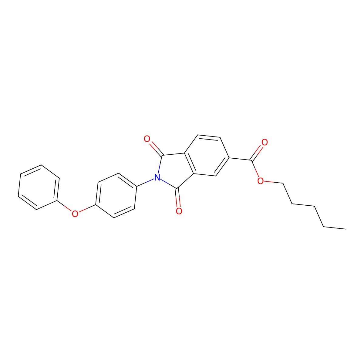 Pentyl 1,3-dioxo-2-(4-phenoxyphenyl)-5-isoindolinecarboxylate molecular structure, CAS 330979-97-0