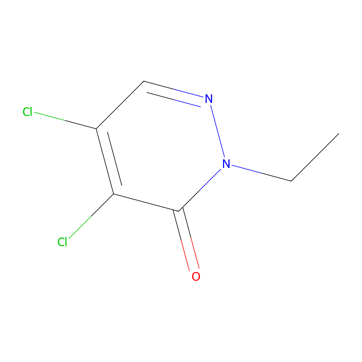4,5-dichloro-2-ethyl-3(2H)-pyridazinone molecular structure, CAS 33098-10-1