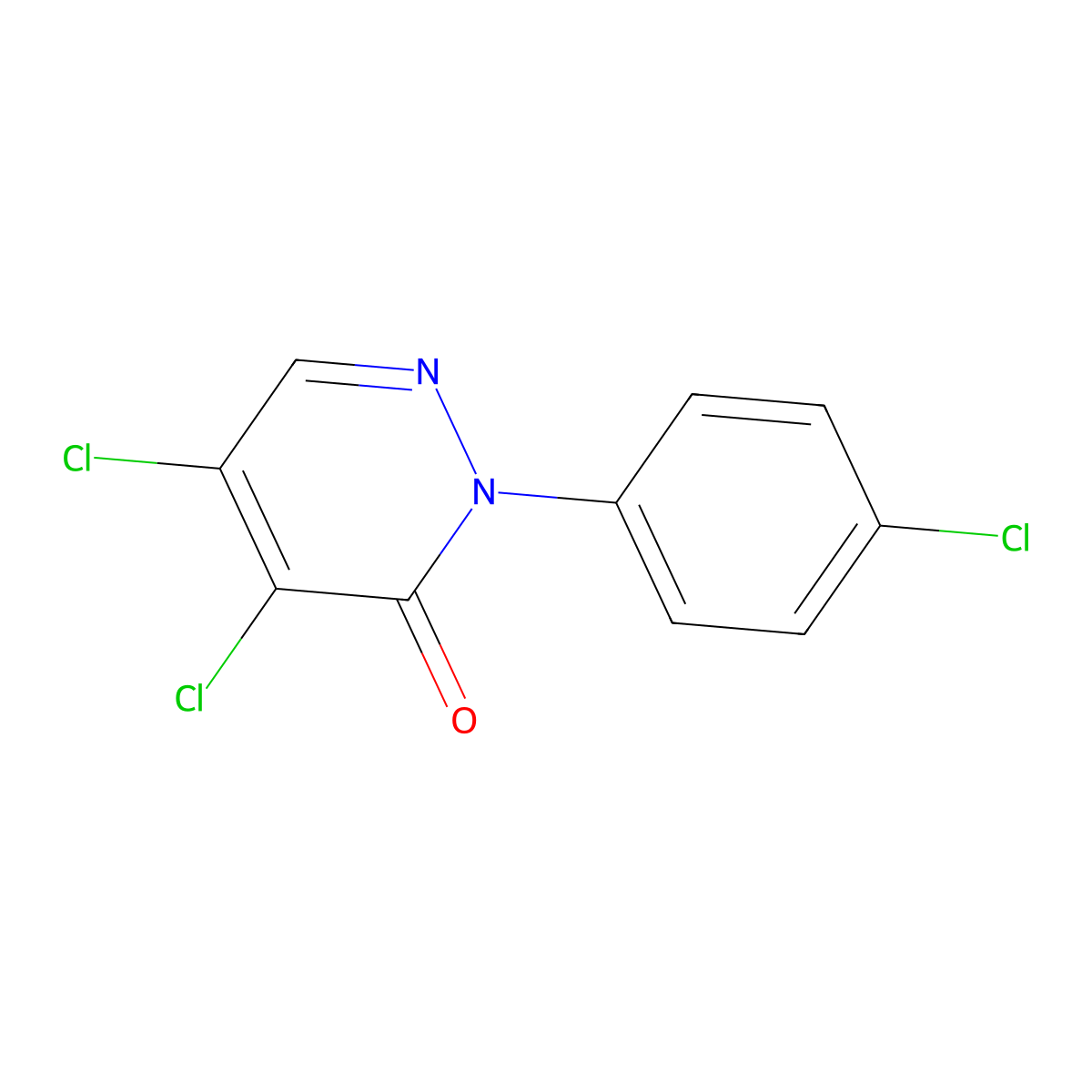 4,5-Dichloro-2-(4-chlorophenyl)-3(2H)-pyridazinone molecular structure, CAS 33098-11-2