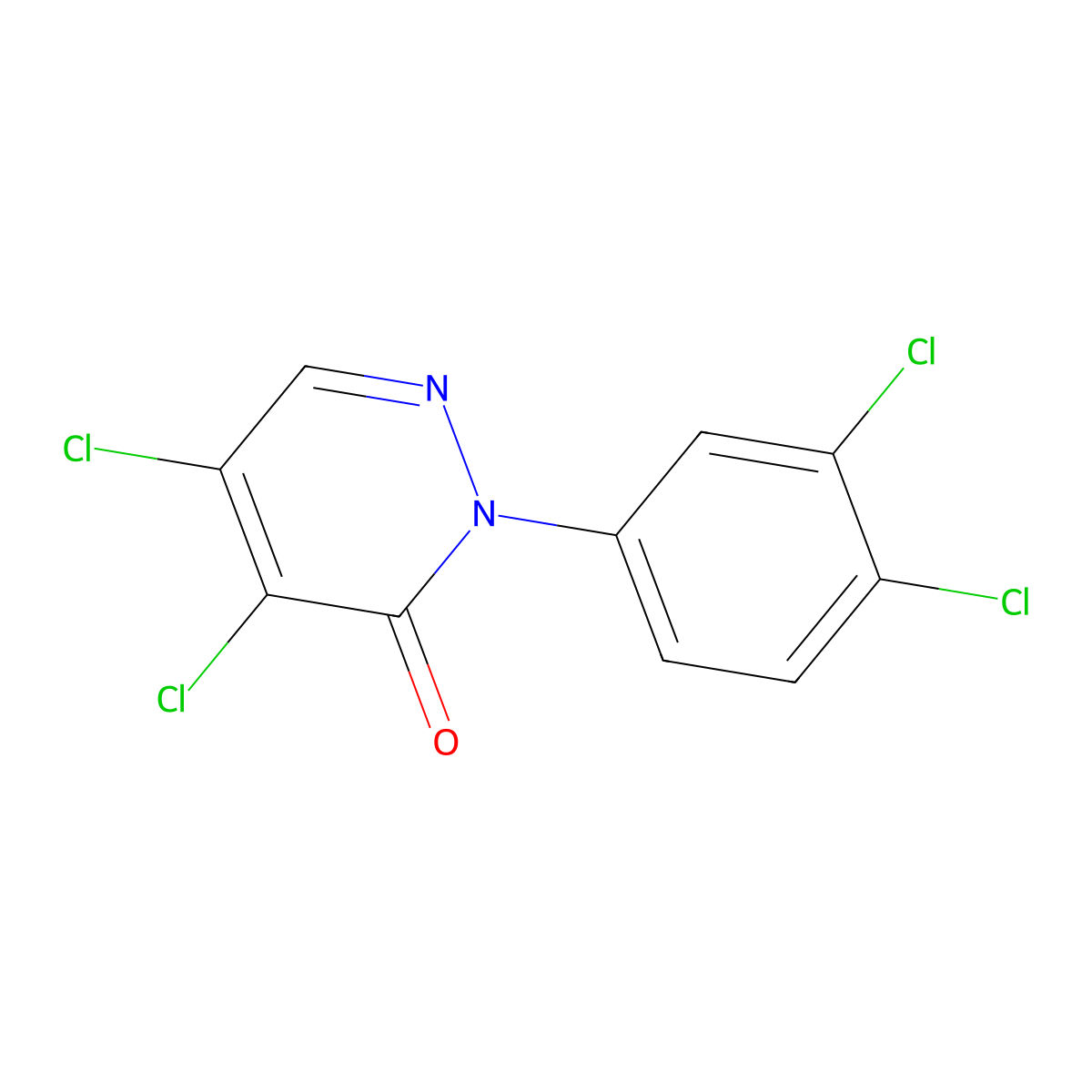 4,5-Dichloro-2-(3,4-dichlorophenyl)-3(2H)-pyridazinone molecular structure, CAS 33098-12-3