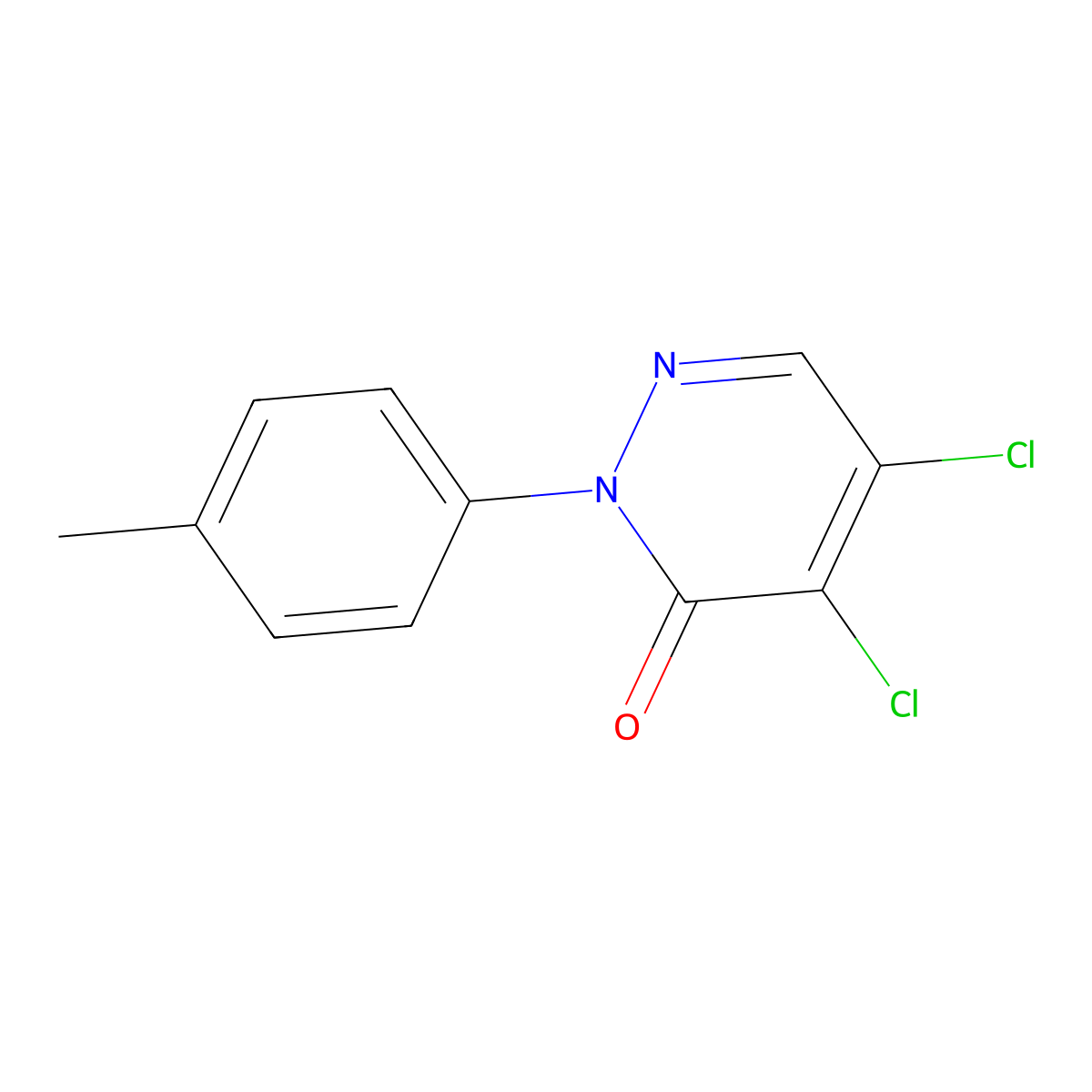 4,5-Dichloro-2-(4-methylphenyl)-2,3-dihydropyridazin-3-one molecular structure, CAS 33098-21-4