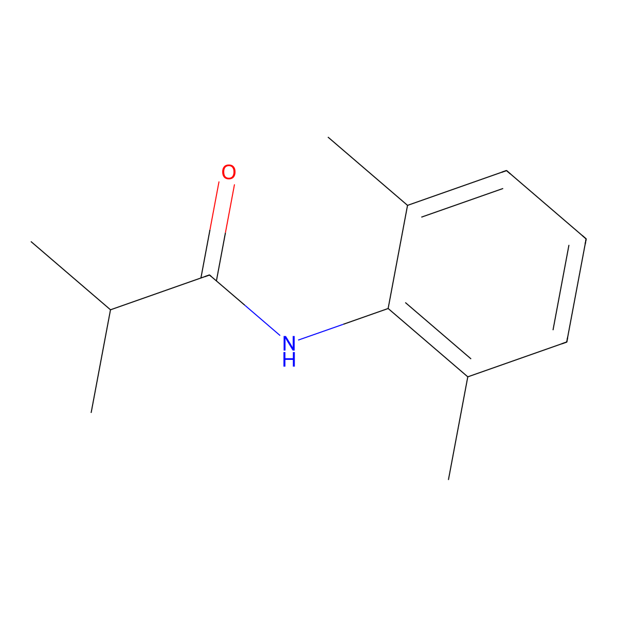 2,6-Dimethylisobutyranilide molecular structure, CAS 33098-76-9