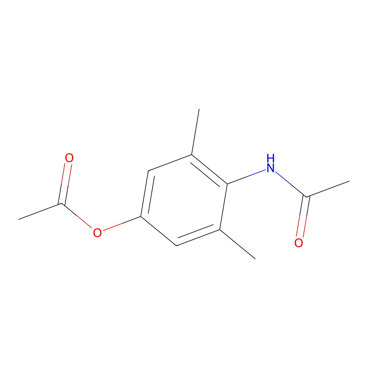 Acetamide, N-(4-(acetyloxy)-2,6-dimethylphenyl)- molecular structure, CAS 33098-86-1