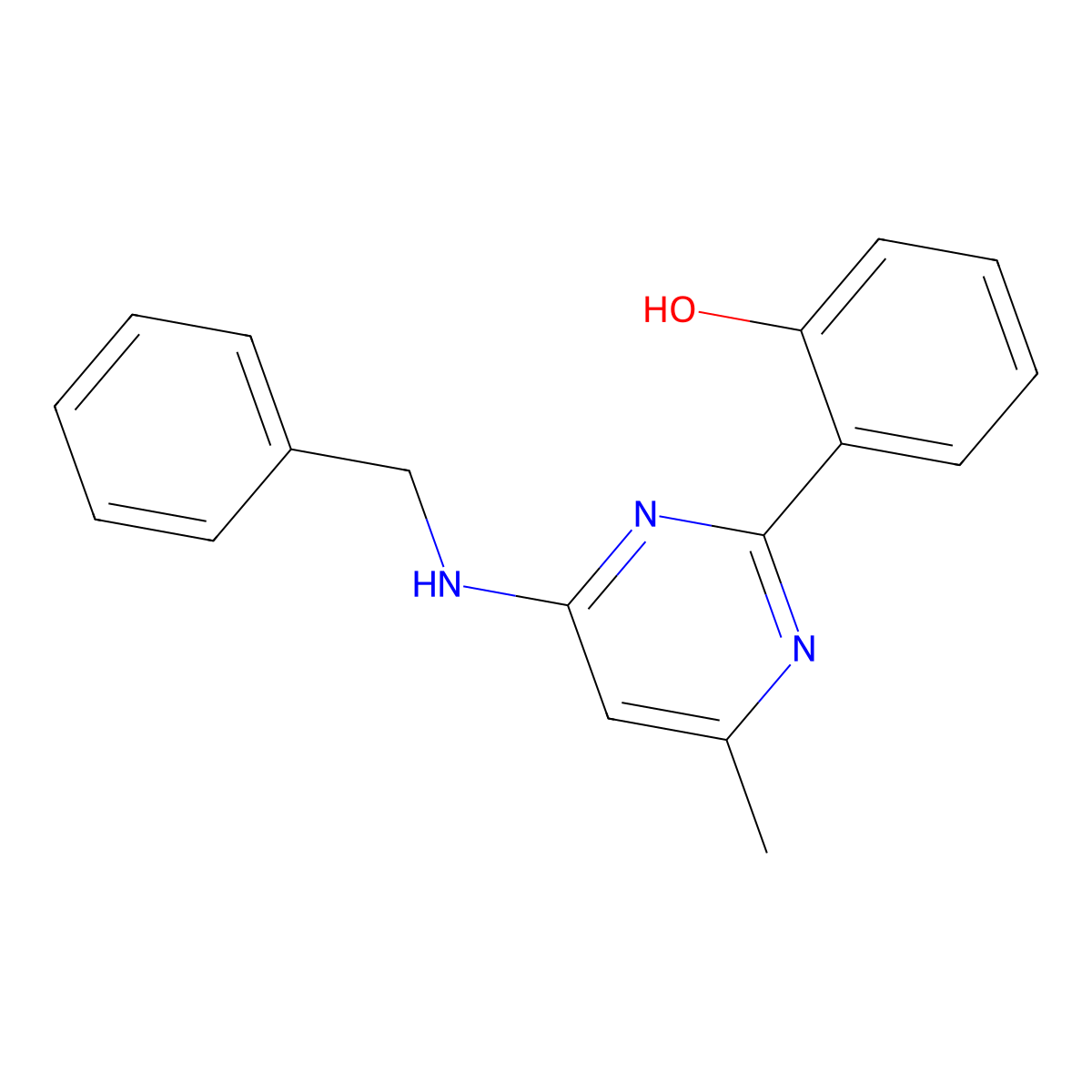 2-[4-(Benzylamino)-6-methylpyrimidin-2-YL]phenol molecular structure, CAS 330981-97-0