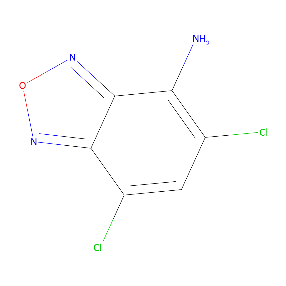 5,7-Dichloro-2,1,3-benzoxadiazol-4-amine molecular structure, CAS 330982-41-7