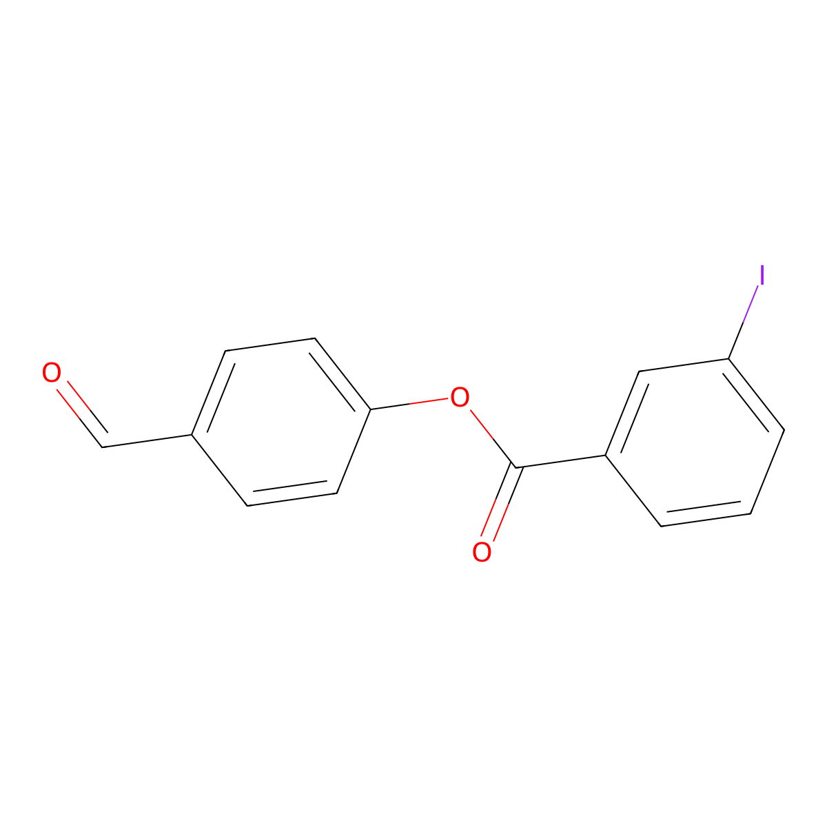 4-Formylphenyl 3-iodobenzoate molecular structure, CAS 330983-18-1