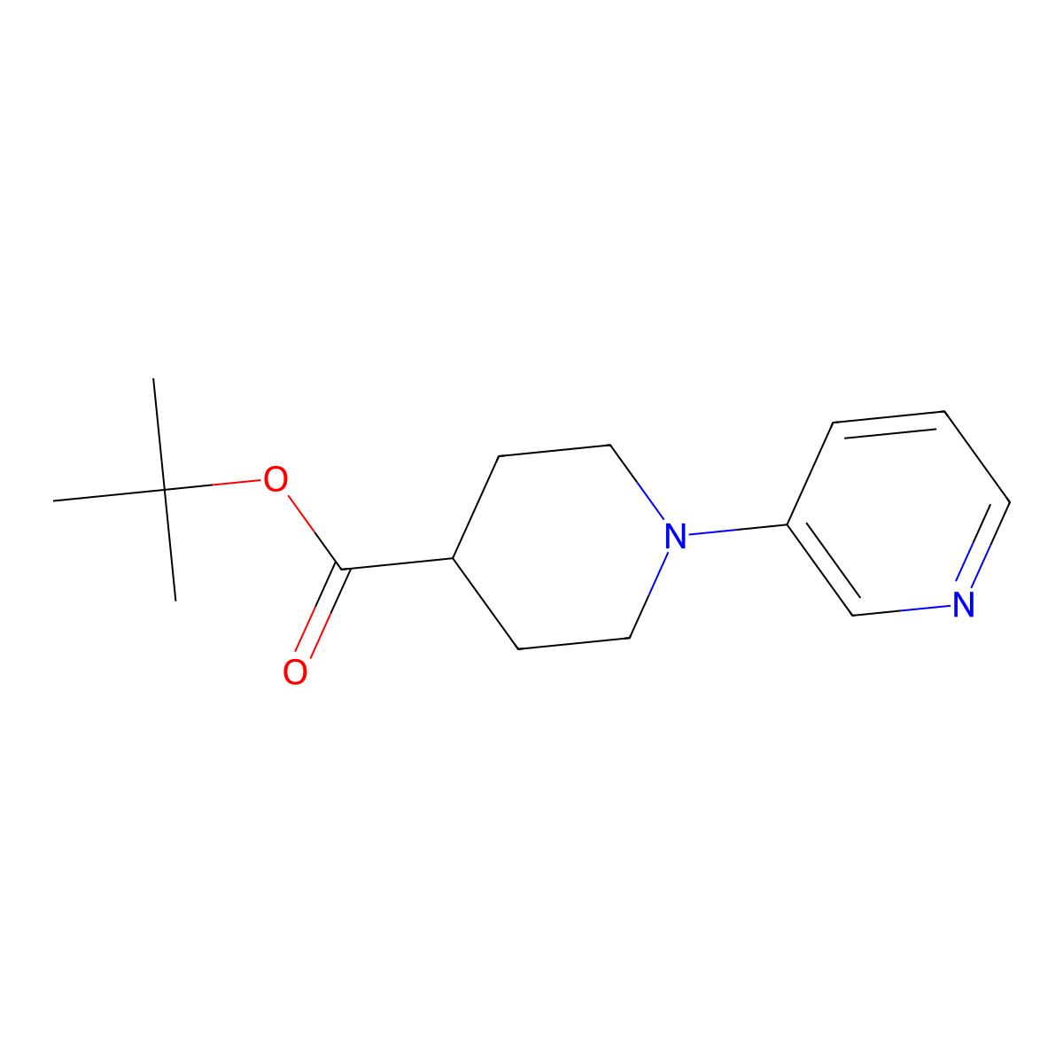 tert-Butyl 1-(pyridin-3-yl)piperidine-4-carboxylate molecular structure, CAS 330985-23-4